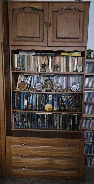 Mobila vintage lemn, 5 module, fag.