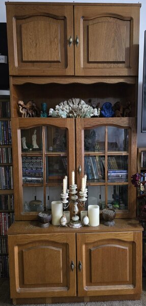 Mobila vintage lemn, 5 module, fag.