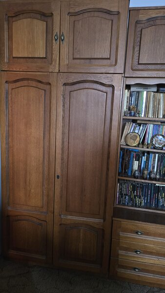 Mobila vintage lemn, 5 module, fag.